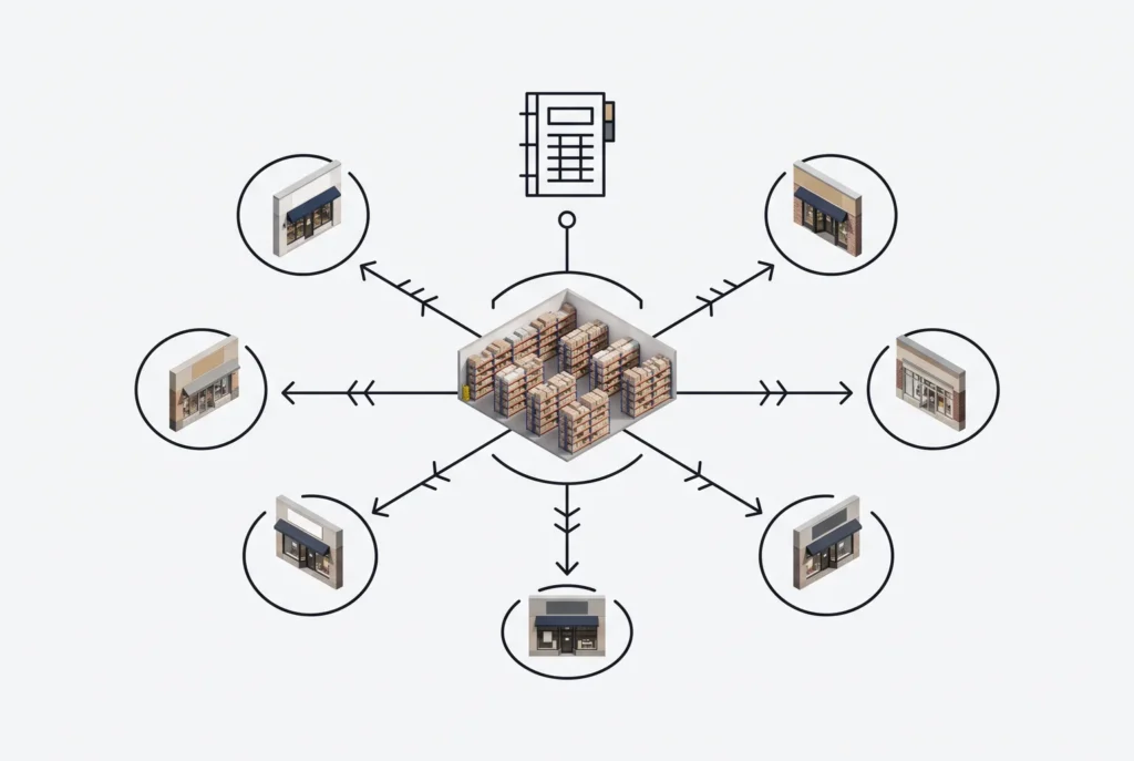 Many Philippine retailers run on a hub-and-spoke model, one warehouse feeding several branches, which means inventory software has to track stock as it moves, not just where it.